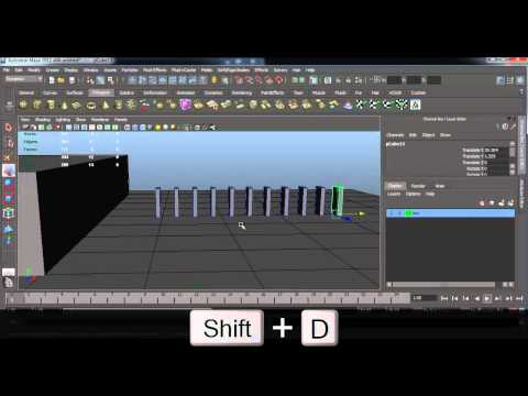 MESISE STUDIO MAYA DYNAMICS BASIC DOMINOS