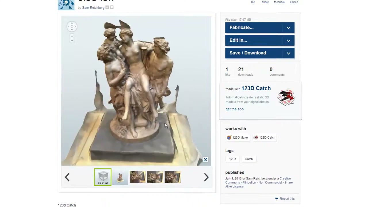 รีวิวเว็บไซต์ 123D - ภาพช่วงเริ่มต้นของบทเรียน ใช้ดูบริบทของโปรเจกต์และหน้าจอโปรแกรมก่อนลงมือทำ