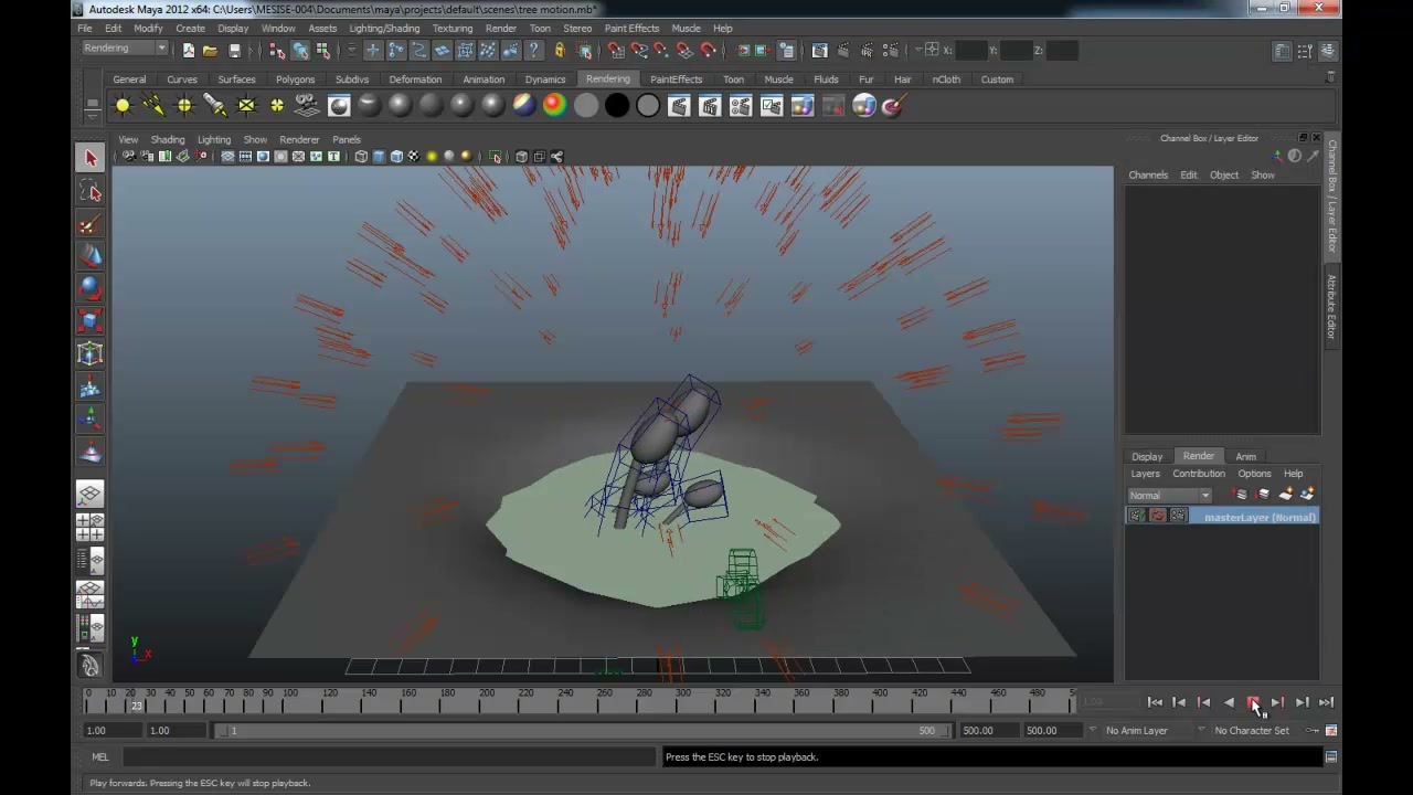 คลิปตัวอย่างอนิเมชั่นด้วย lattice - ภาพช่วงตรวจผลลัพธ์หรือเตรียมนำงานไปใช้งานต่อหลังทำตามขั้นตอนเสร็จ