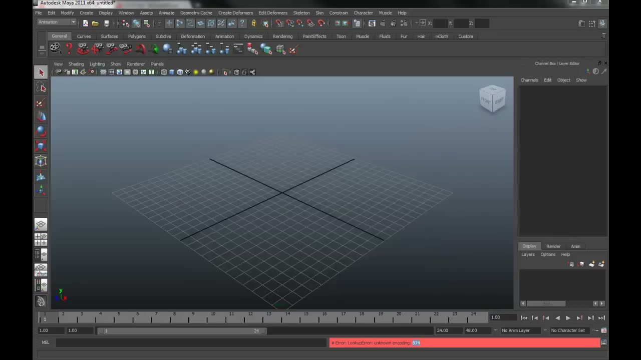 MESISE STUDIO - แก้ปัญหา Hypershade MAYA 2011 - ตัวอย่างหน้าจอระหว่างเตรียมงานหรือเลือกส่วนที่ต้องปรับแต่งในวิดีโอ