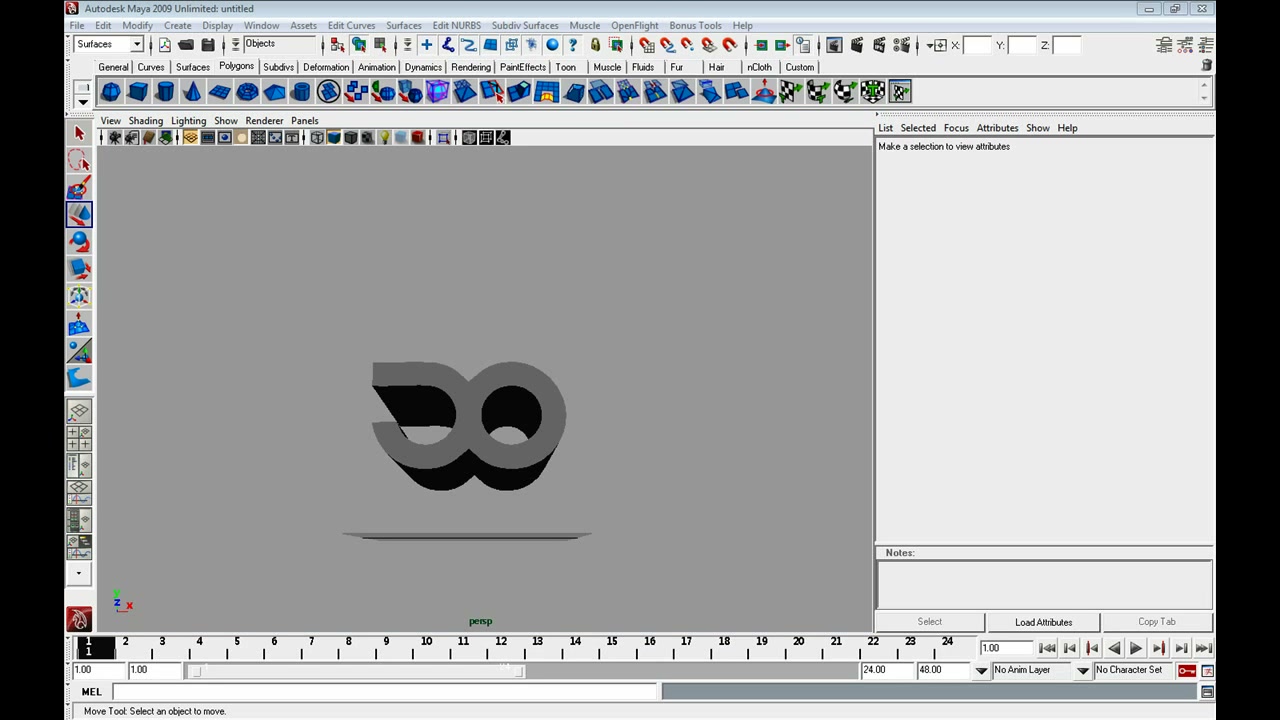 MESISE STUDIO - AI to Maya - ภาพช่วงเริ่มต้นของบทเรียน ใช้ดูบริบทของโปรเจกต์และหน้าจอโปรแกรมก่อนลงมือทำ