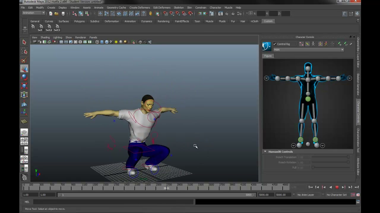 MESISE STUDIO - teaser - RIGING in maya 2012 - ภาพช่วงตรวจผลลัพธ์หรือเตรียมนำงานไปใช้งานต่อหลังทำตามขั้นตอนเสร็จ