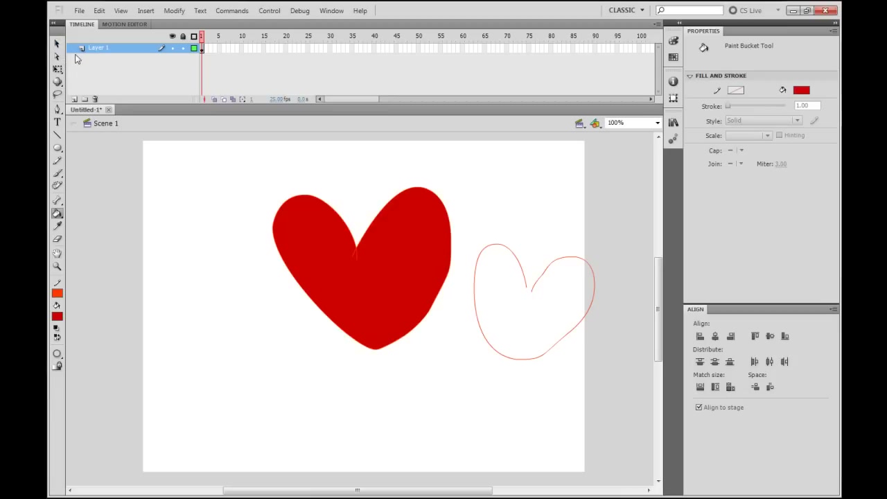 MESISE STUDIO - FLASH 2D BASIC 2/2 - ภาพช่วงเริ่มต้นของบทเรียน ใช้ดูบริบทของโปรเจกต์และหน้าจอโปรแกรมก่อนลงมือทำ