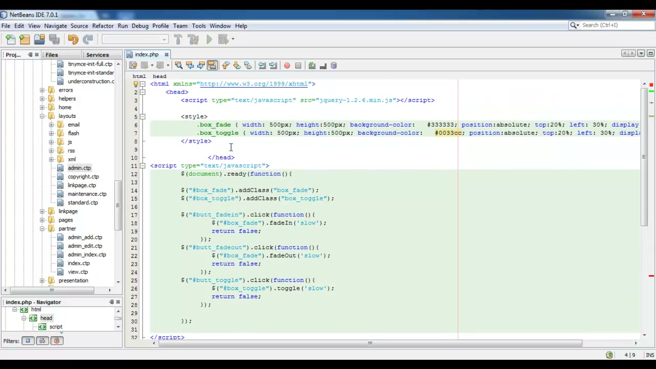 MESISE STUDIO - jquery basic 3 - ภาพช่วงเริ่มต้นของบทเรียน ใช้ดูบริบทของโปรเจกต์และหน้าจอโปรแกรมก่อนลงมือทำ