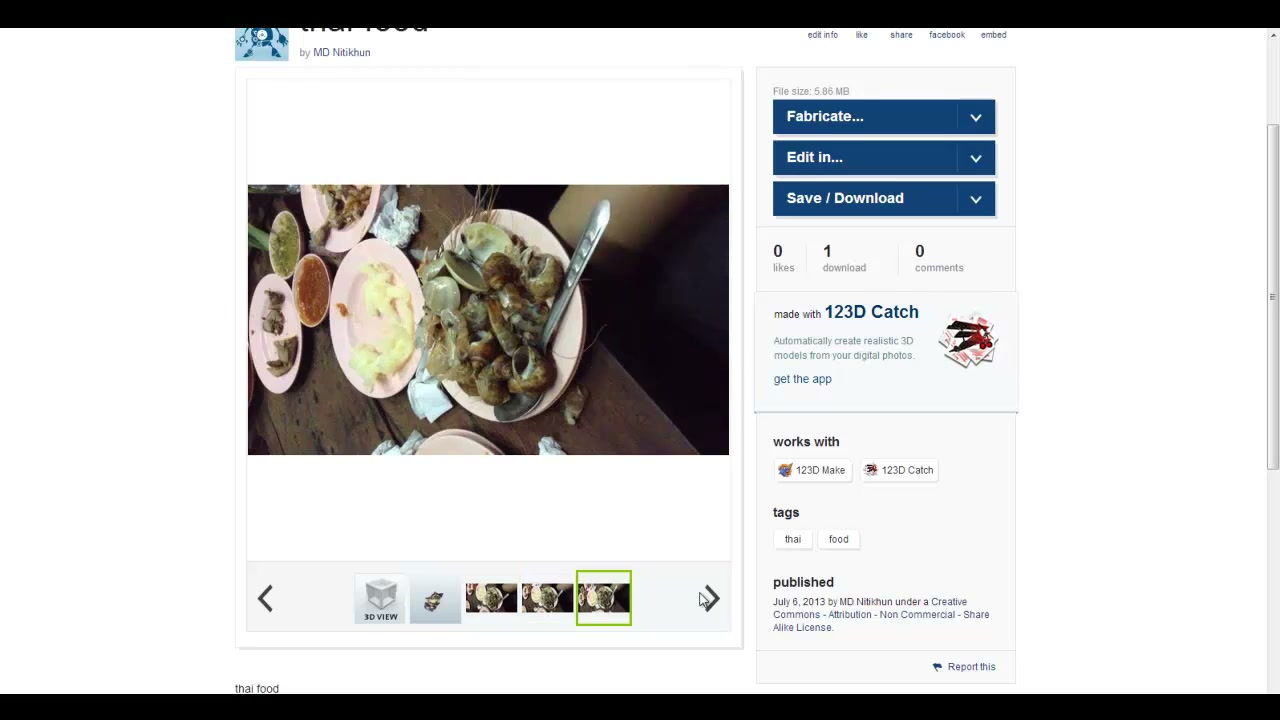 แนะนำโปรแกรม 123D - ภาพประกอบช่วงลงมือทำขั้นตอนหลักของบทเรียน เพื่อให้เห็นเครื่องมือและตำแหน่งที่ใช้งาน