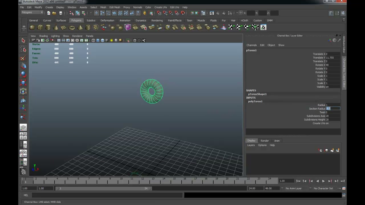 MESISE STUDIO สอนทำโซ่ด้วยโปรแกรมมายา - ภาพช่วงเริ่มต้นของบทเรียน ใช้ดูบริบทของโปรเจกต์และหน้าจอโปรแกรมก่อนลงมือทำ