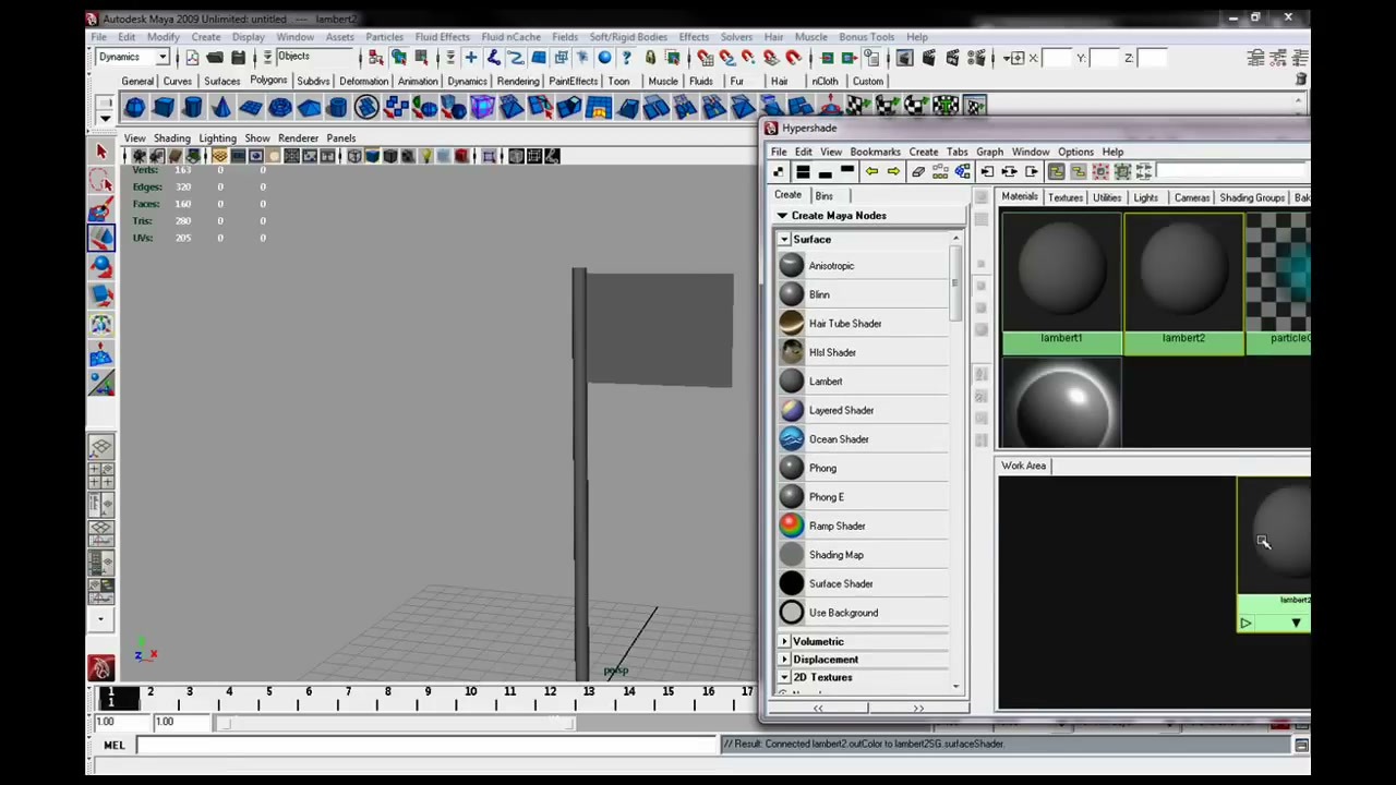 MESISE STUDIO ทำธงใน MAYA - ภาพช่วงเริ่มต้นของบทเรียน ใช้ดูบริบทของโปรเจกต์และหน้าจอโปรแกรมก่อนลงมือทำ