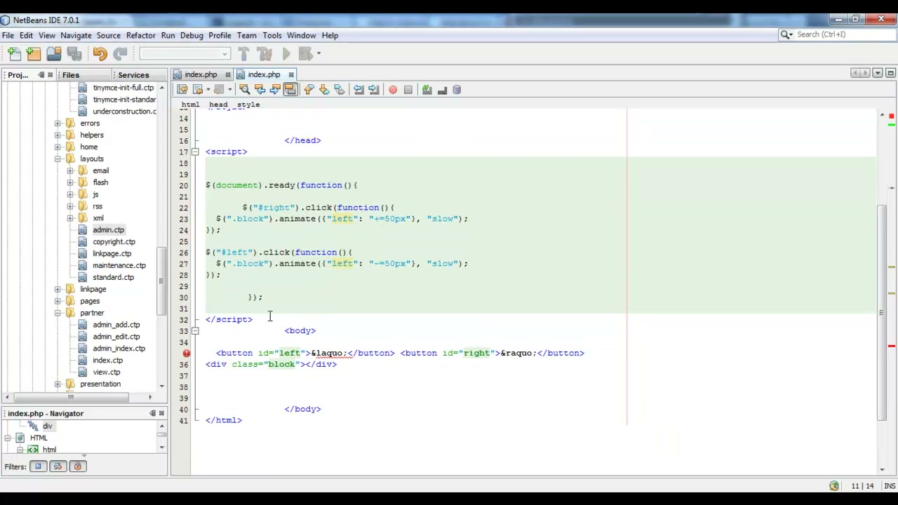 MESISE STUDIO - jquery basic 6 - ตัวอย่างหน้าจอระหว่างเตรียมงานหรือเลือกส่วนที่ต้องปรับแต่งในวิดีโอ