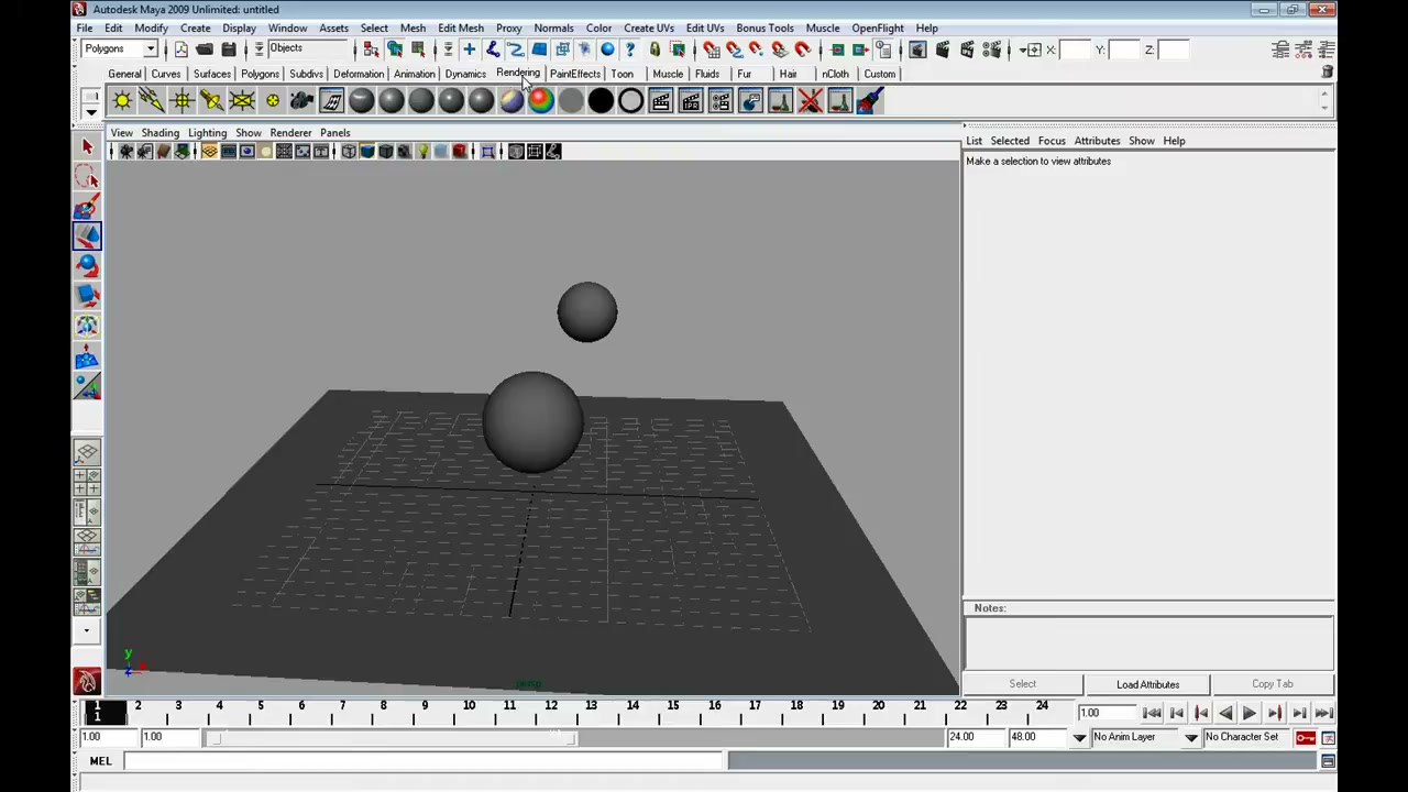 MESISE STUDIO - light fog MAYA - ภาพช่วงเริ่มต้นของบทเรียน ใช้ดูบริบทของโปรเจกต์และหน้าจอโปรแกรมก่อนลงมือทำ