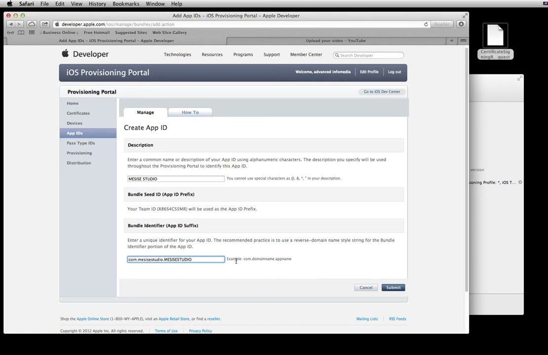 การสร้าง Provisioning iOS DEV - ภาพช่วงเริ่มต้นของบทเรียน ใช้ดูบริบทของโปรเจกต์และหน้าจอโปรแกรมก่อนลงมือทำ