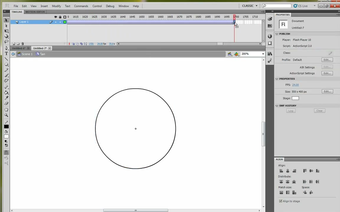 MESISE STUDIO - FLASH 2D ANIMATION - โลกหมุน - ภาพช่วงเริ่มต้นของบทเรียน ใช้ดูบริบทของโปรเจกต์และหน้าจอโปรแกรมก่อนลงมือทำ