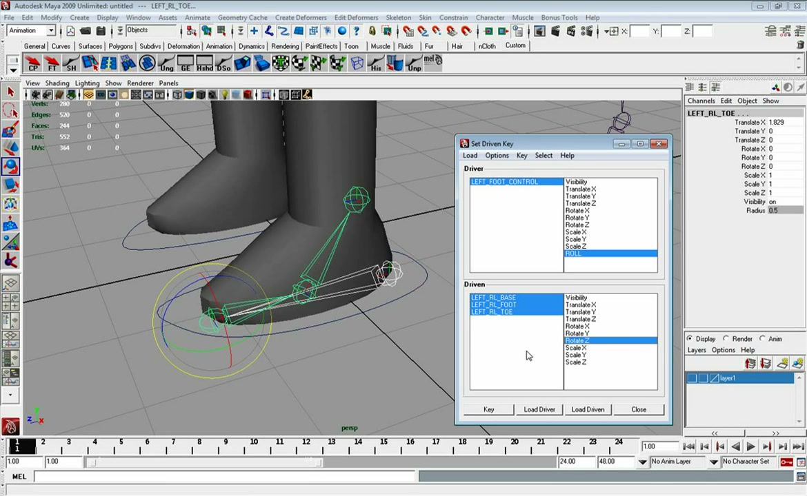 MESISE STUDIO สอนการเซ็ทกระดูกคน MAYA 3/4 - ภาพช่วงเริ่มต้นของบทเรียน ใช้ดูบริบทของโปรเจกต์และหน้าจอโปรแกรมก่อนลงมือทำ