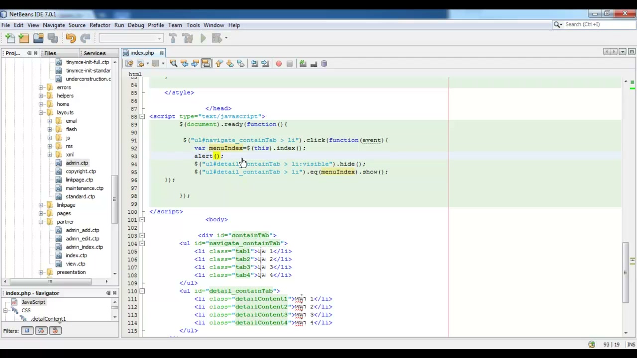 MESISE STUDIO - jquery basic 5 - ตัวอย่างหน้าจอระหว่างเตรียมงานหรือเลือกส่วนที่ต้องปรับแต่งในวิดีโอ