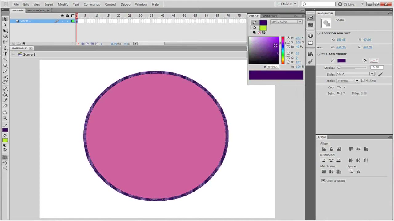 MESISE STUDIO - FLASH 2D BASIC 2 - 1/2 - ภาพช่วงเริ่มต้นของบทเรียน ใช้ดูบริบทของโปรเจกต์และหน้าจอโปรแกรมก่อนลงมือทำ