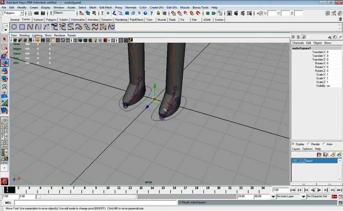 MESISE STUDIO สอนการเซ็ทกระดูกคน MAYA 4/4 - ภาพช่วงเริ่มต้นของบทเรียน ใช้ดูบริบทของโปรเจกต์และหน้าจอโปรแกรมก่อนลงมือทำ
