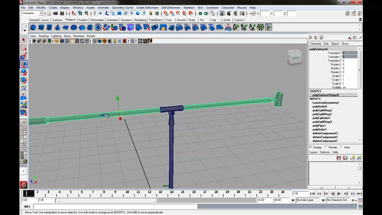 MESISE STUDIO MAYA BASIC / สอนมายา Parent และ Limit 2/4 - ภาพช่วงเริ่มต้นของบทเรียน ใช้ดูบริบทของโปรเจกต์และหน้าจอโปรแกรมก่อนลงมือทำ