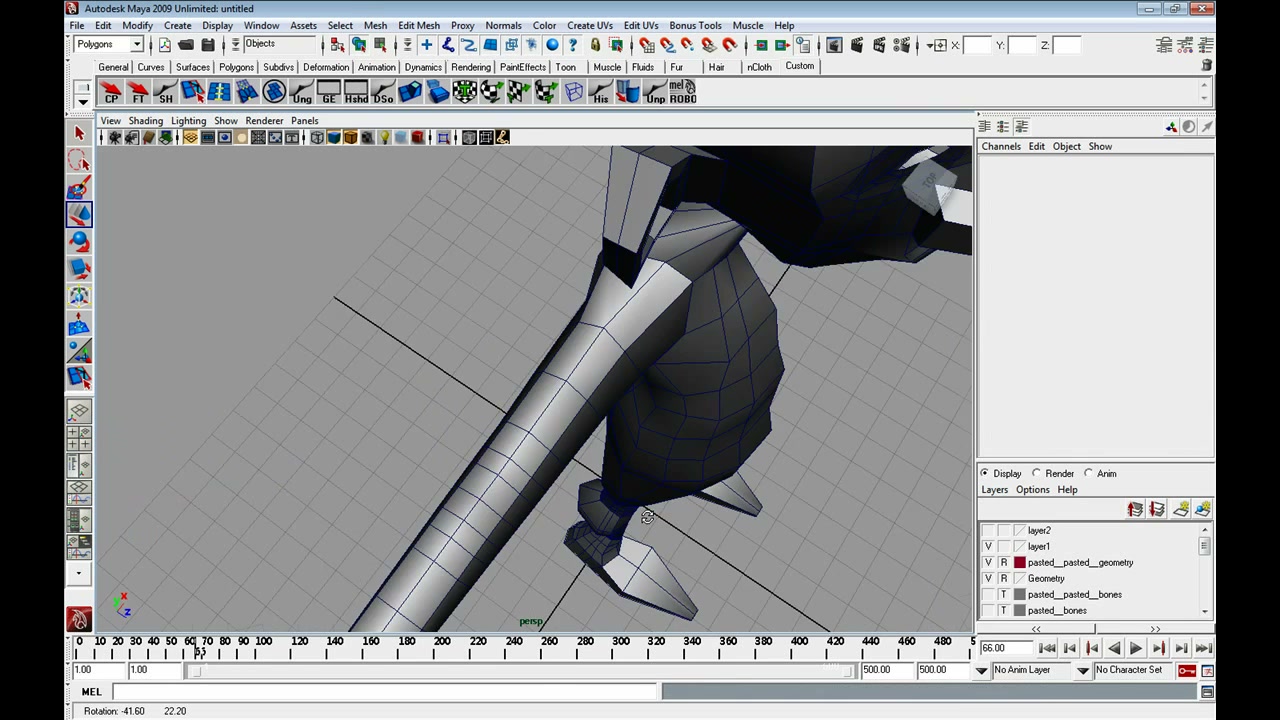 MESISE STUDIO แก้ไขโมเดลคน MAYA 2/3 - ภาพช่วงเริ่มต้นของบทเรียน ใช้ดูบริบทของโปรเจกต์และหน้าจอโปรแกรมก่อนลงมือทำ