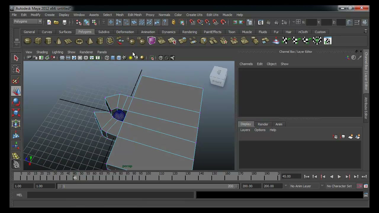 สอนมายา animation Vertex - ภาพประกอบช่วงลงมือทำขั้นตอนหลักของบทเรียน เพื่อให้เห็นเครื่องมือและตำแหน่งที่ใช้งาน