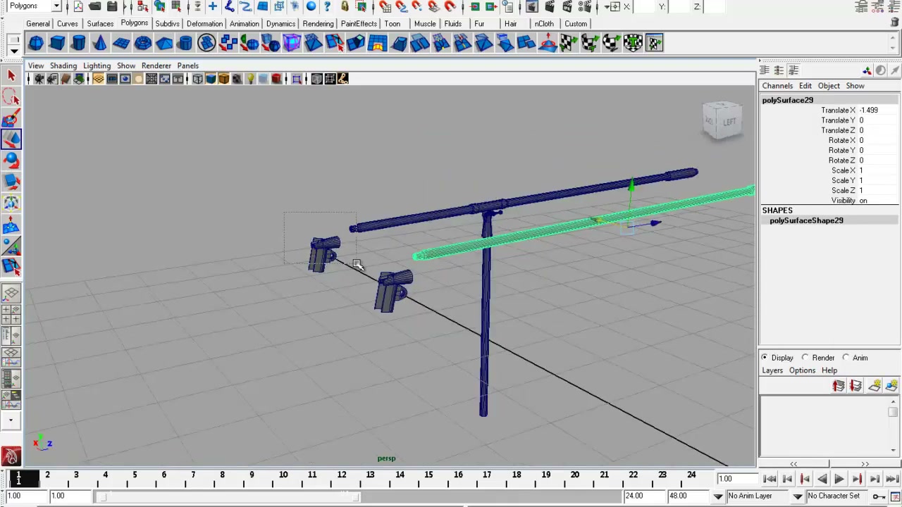 MESISE STUDIO MAYA BASIC / สอนมายา Parent และ Limit 4/4 - ภาพช่วงเริ่มต้นของบทเรียน ใช้ดูบริบทของโปรเจกต์และหน้าจอโปรแกรมก่อนลงมือทำ