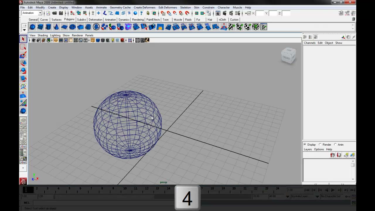 MESISE STUDIO MAYA BASIC / สอนมายาพื้นฐาน 1 - ตัวอย่างหน้าจอระหว่างเตรียมงานหรือเลือกส่วนที่ต้องปรับแต่งในวิดีโอ