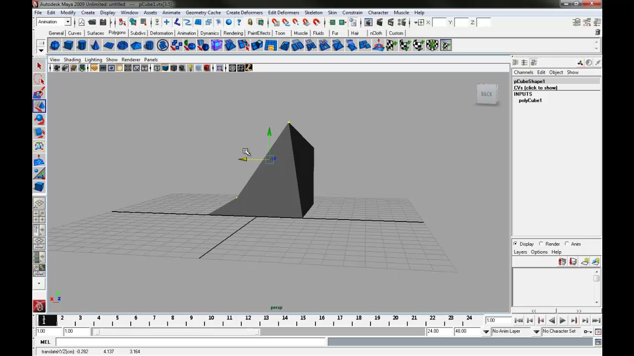 MESISE STUDIO MAYA BASIC / สอนมายาพื้นฐาน 3 - ตัวอย่างหน้าจอระหว่างเตรียมงานหรือเลือกส่วนที่ต้องปรับแต่งในวิดีโอ