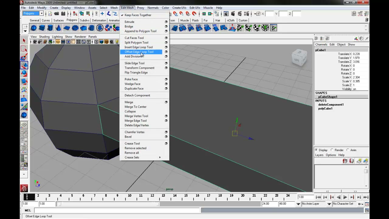 MESISE STUDIO MAYA BASIC / สอนมายาพื้นฐาน 4 - ตัวอย่างหน้าจอระหว่างเตรียมงานหรือเลือกส่วนที่ต้องปรับแต่งในวิดีโอ