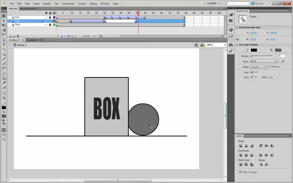 MESISE STUDIO - FLASH 2D ANIMATION - กล่้อง - ภาพช่วงตรวจผลลัพธ์หรือเตรียมนำงานไปใช้งานต่อหลังทำตามขั้นตอนเสร็จ