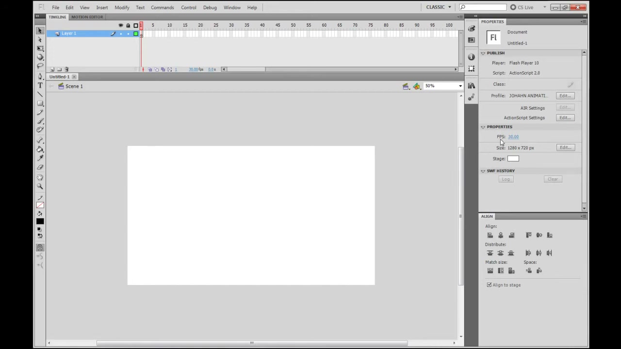 MESISE STUDIO - FLASH 2D BASIC 1/2 - ตัวอย่างหน้าจอระหว่างเตรียมงานหรือเลือกส่วนที่ต้องปรับแต่งในวิดีโอ