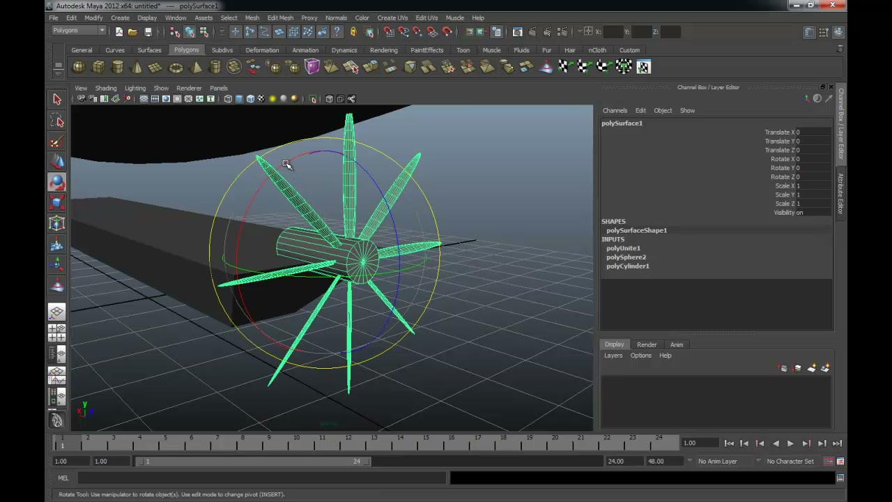MESISE STUDIO - ทำเรือเหาะด้วย nCloth - ภาพช่วงเริ่มต้นของบทเรียน ใช้ดูบริบทของโปรเจกต์และหน้าจอโปรแกรมก่อนลงมือทำ