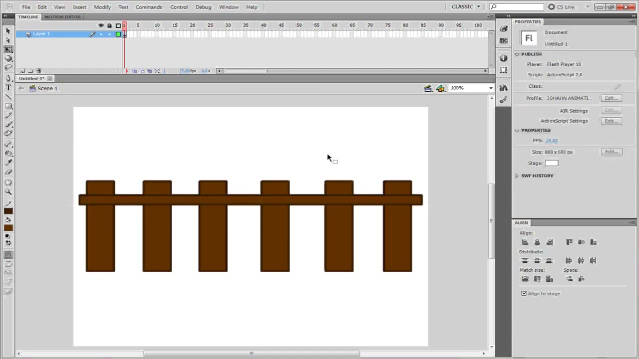 MESISE STUDIO - FLASH 2D BASIC 2 - 2/2 - ตัวอย่างหน้าจอระหว่างเตรียมงานหรือเลือกส่วนที่ต้องปรับแต่งในวิดีโอ