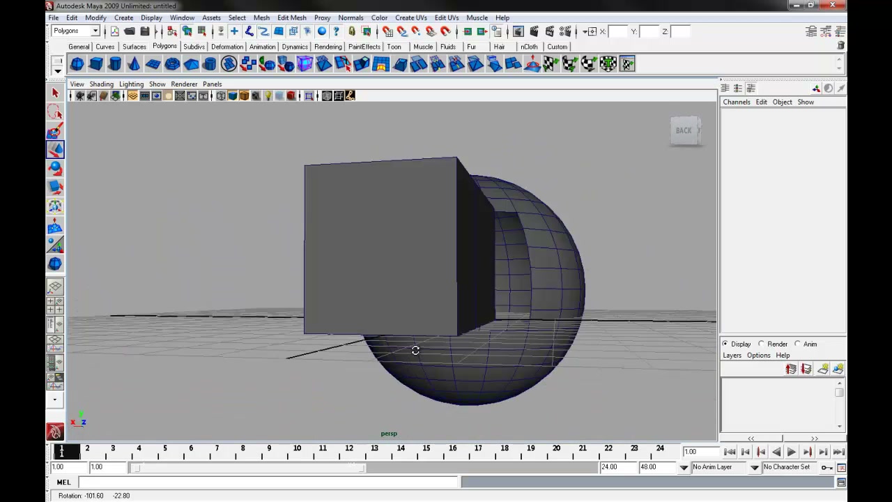 MESISE STUDIO MAYA BASIC / สอนมายาพื้นฐาน 5 - ตัวอย่างหน้าจอระหว่างเตรียมงานหรือเลือกส่วนที่ต้องปรับแต่งในวิดีโอ