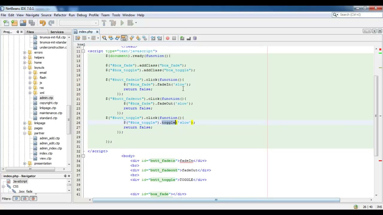 MESISE STUDIO - jquery basic 3 - ภาพช่วงตรวจผลลัพธ์หรือเตรียมนำงานไปใช้งานต่อหลังทำตามขั้นตอนเสร็จ
