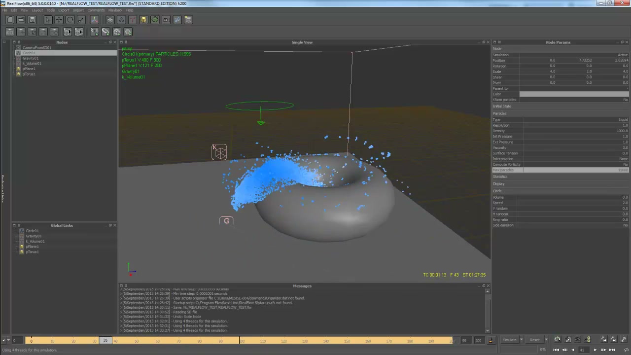 MAYA TO REALFLOW TO MAYA - ตัวอย่างหน้าจอระหว่างเตรียมงานหรือเลือกส่วนที่ต้องปรับแต่งในวิดีโอ