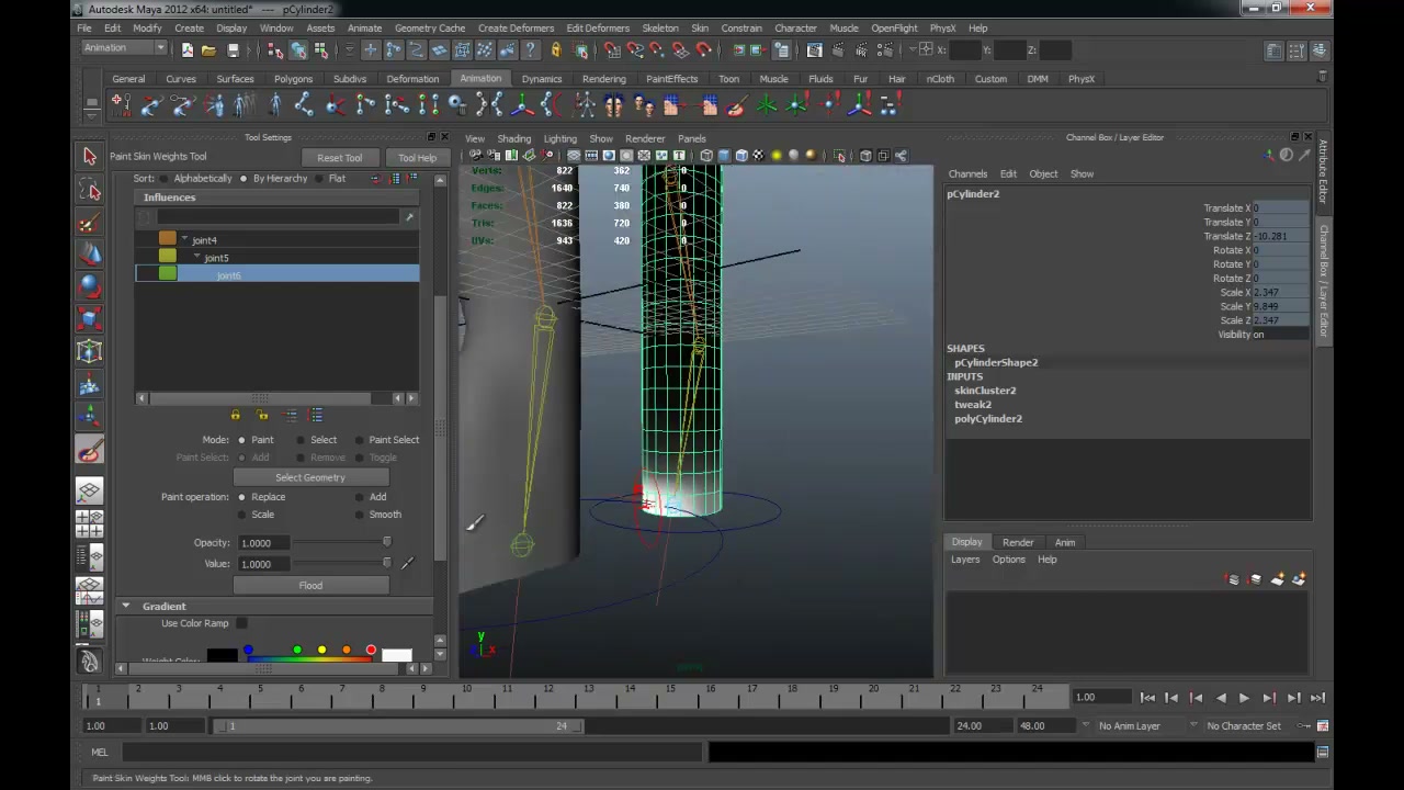 MESISE STUDIO - PAINT WEIGHTS IN MAYA - ภาพช่วงเริ่มต้นของบทเรียน ใช้ดูบริบทของโปรเจกต์และหน้าจอโปรแกรมก่อนลงมือทำ
