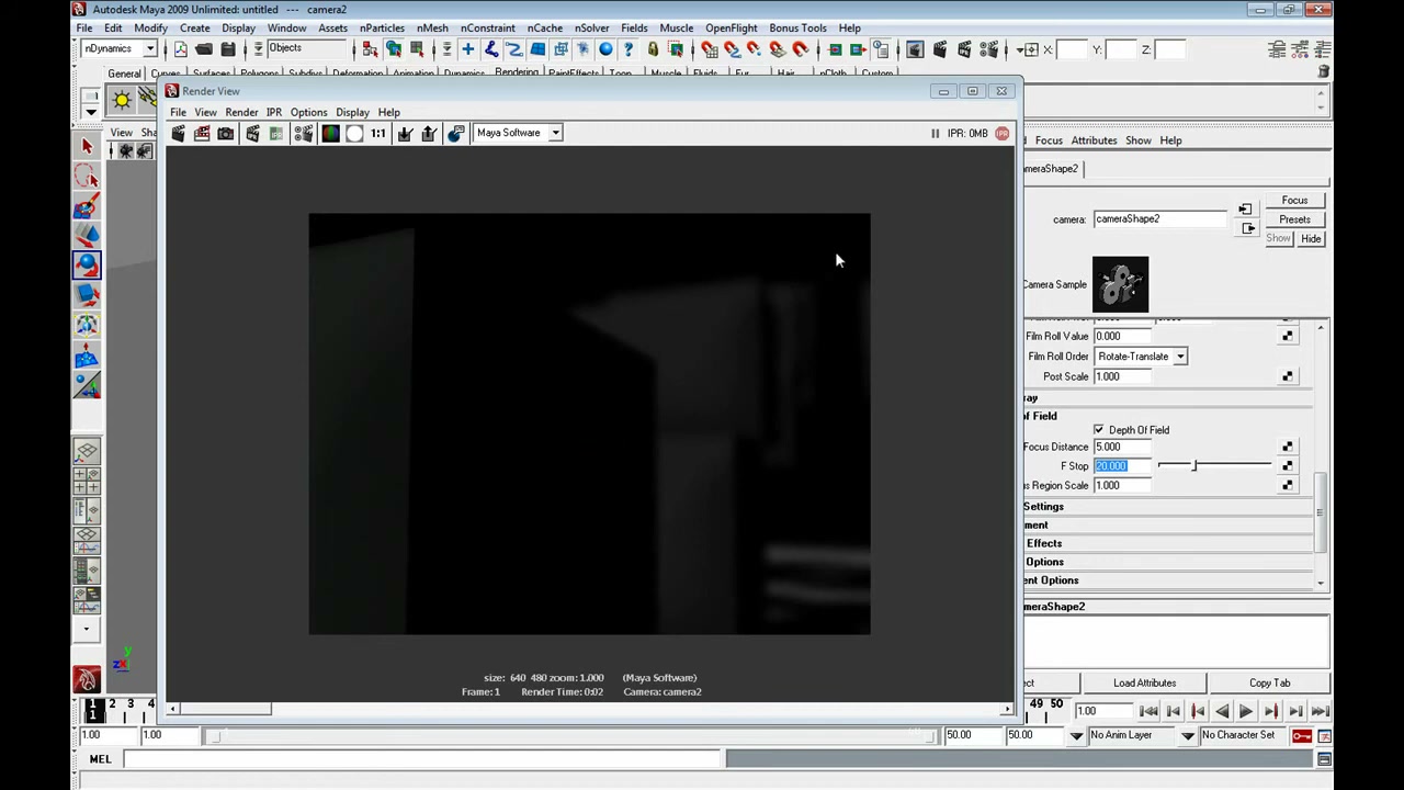 MESISE STUDIO - DEPTH OF FIELD - MAYA - ภาพช่วงตรวจผลลัพธ์หรือเตรียมนำงานไปใช้งานต่อหลังทำตามขั้นตอนเสร็จ