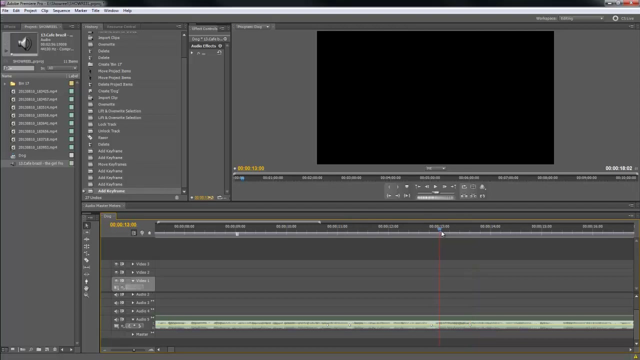สอนตัดวีดีโอด้วย Premiere Pro 5.5 - ภาพช่วงเริ่มต้นของบทเรียน ใช้ดูบริบทของโปรเจกต์และหน้าจอโปรแกรมก่อนลงมือทำ