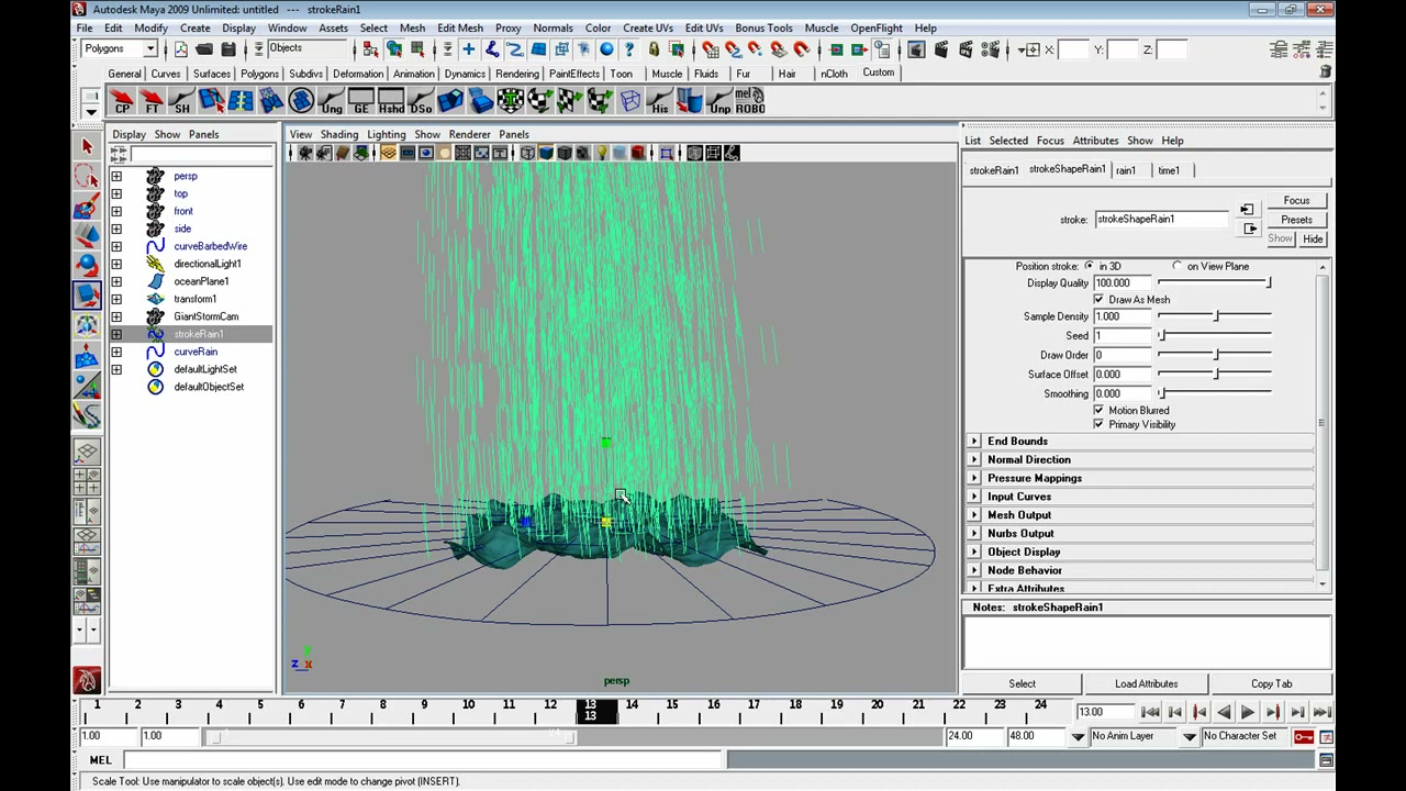 MESISE STUDIO - giant storm สร้างคลื่นทะเลรุนแรง MAYA - ภาพช่วงตรวจผลลัพธ์หรือเตรียมนำงานไปใช้งานต่อหลังทำตามขั้นตอนเสร็จ