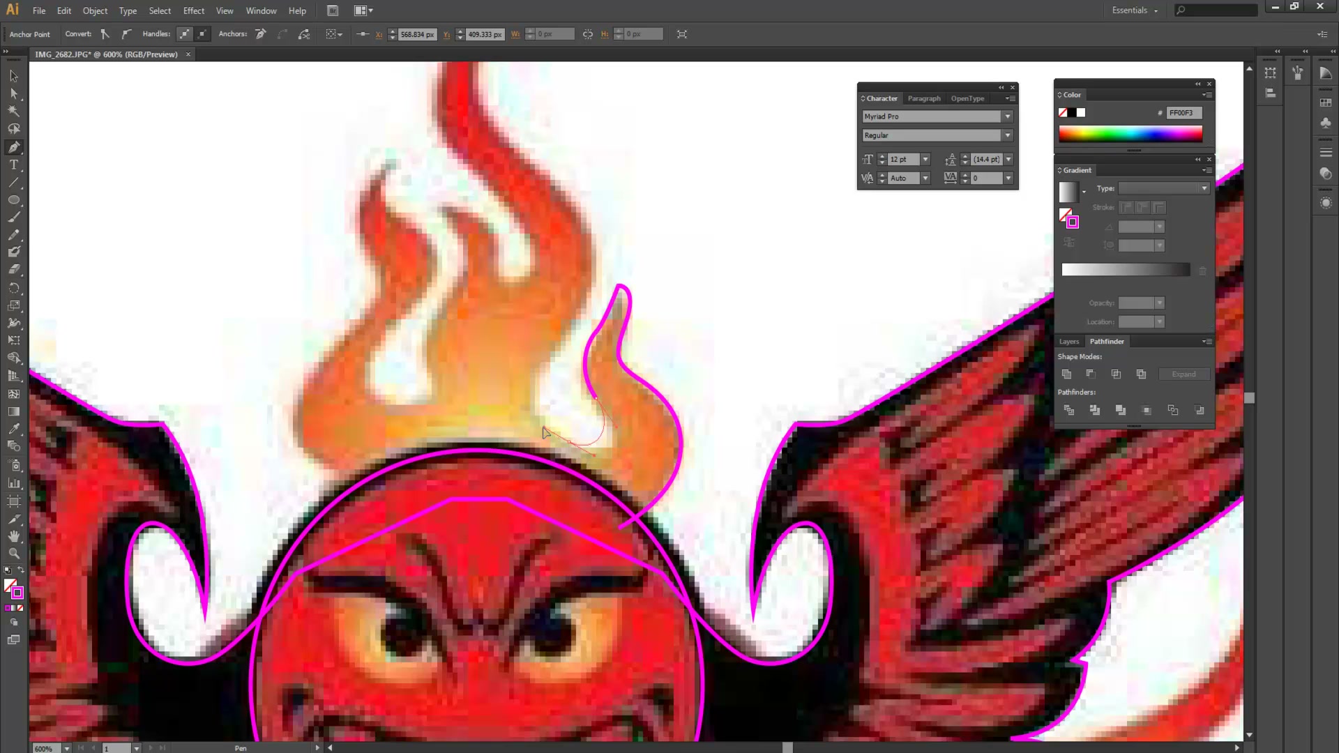 สอนใช้ ILLUSTRATOR - วาด LOGO - ภาพช่วงเริ่มต้นของบทเรียน ใช้ดูบริบทของโปรเจกต์และหน้าจอโปรแกรมก่อนลงมือทำ