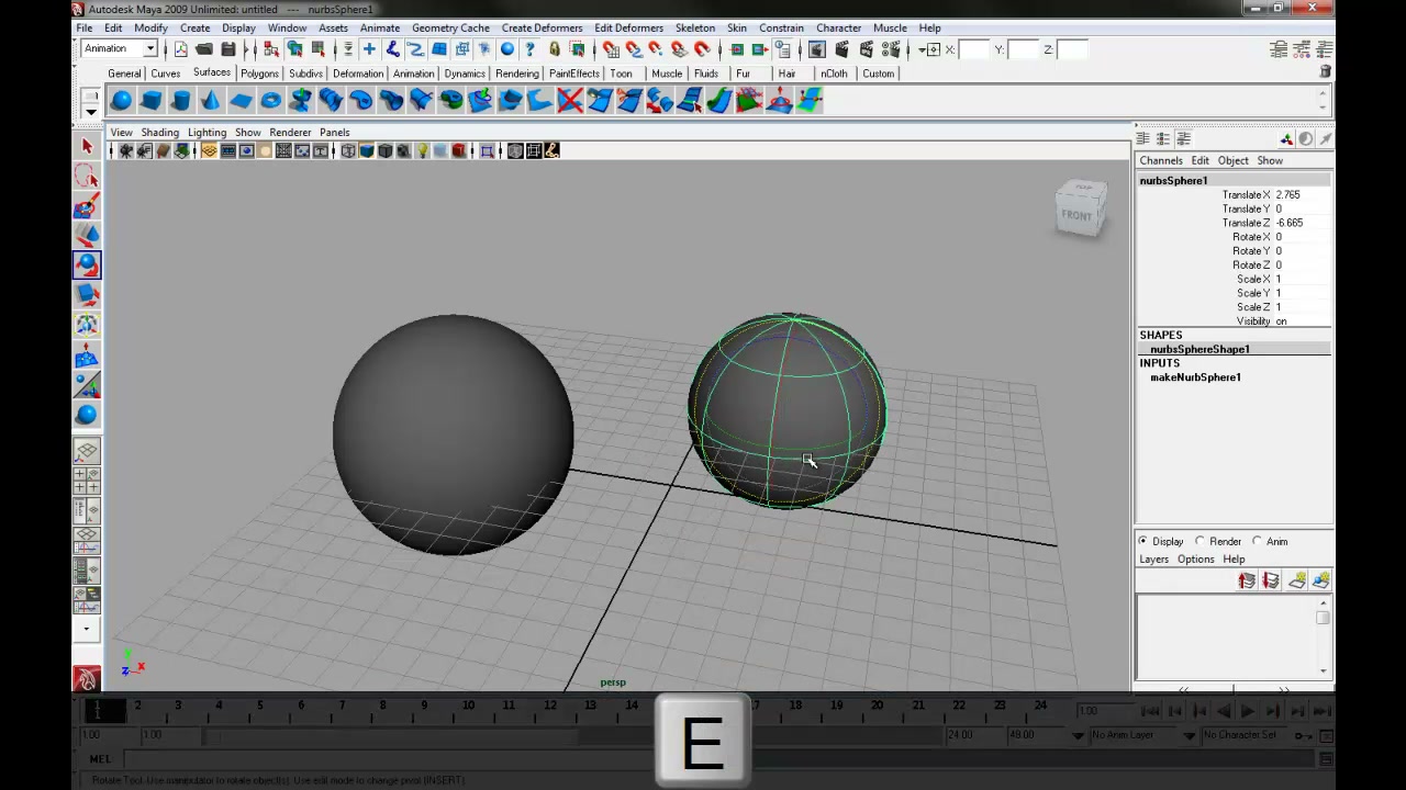 MESISE STUDIO MAYA BASIC / สอนมายาพื้นฐาน 1 - ภาพประกอบช่วงลงมือทำขั้นตอนหลักของบทเรียน เพื่อให้เห็นเครื่องมือและตำแหน่งที่ใช้งาน