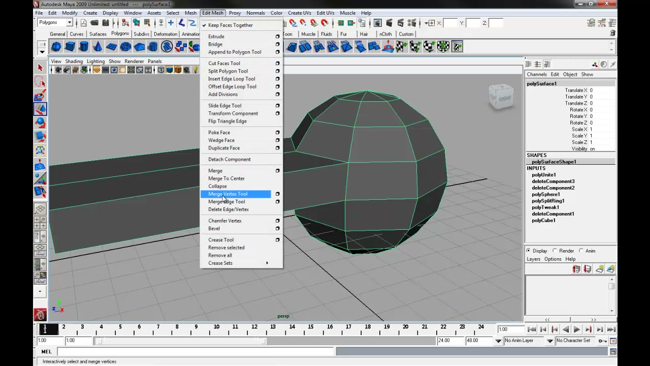 MESISE STUDIO MAYA BASIC / สอนมายาพื้นฐาน 4 - ภาพประกอบช่วงลงมือทำขั้นตอนหลักของบทเรียน เพื่อให้เห็นเครื่องมือและตำแหน่งที่ใช้งาน