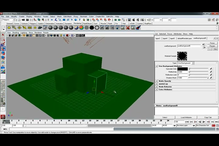 MESISE STUDIO TUTOR MAYA 2009 RENDER รันเดอร์มายาแยก - ภาพช่วงตรวจผลลัพธ์หรือเตรียมนำงานไปใช้งานต่อหลังทำตามขั้นตอนเสร็จ