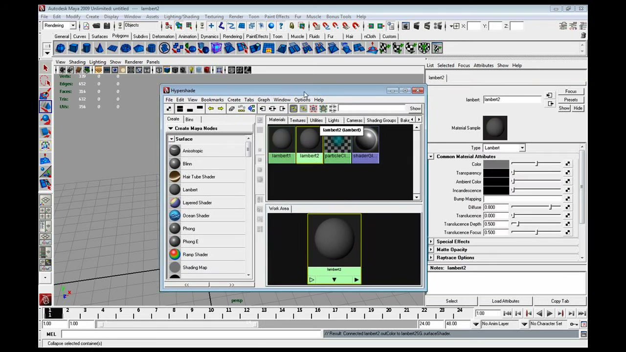 MESISE STUDIO การเจาะ texture ใน MAYA - ภาพประกอบช่วงลงมือทำขั้นตอนหลักของบทเรียน เพื่อให้เห็นเครื่องมือและตำแหน่งที่ใช้งาน