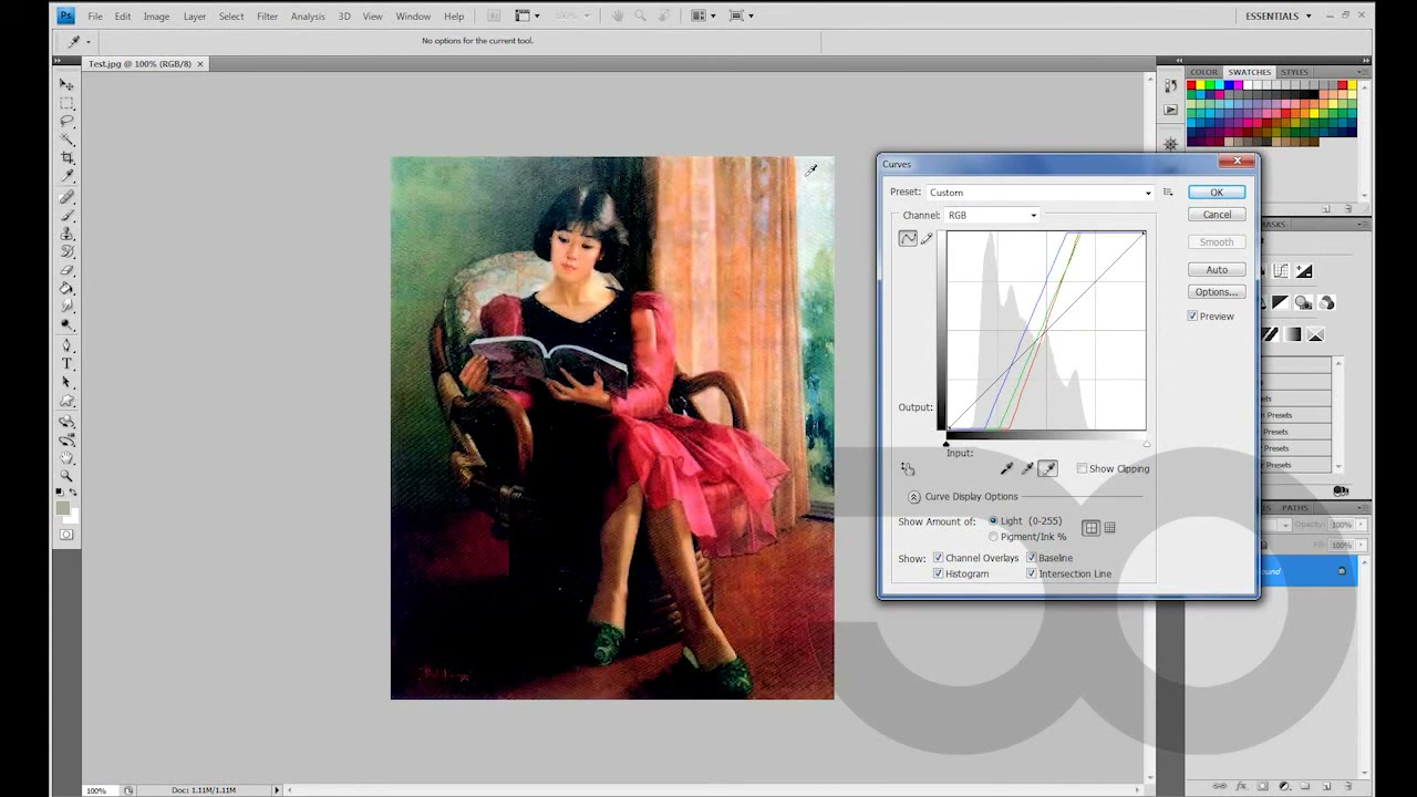 MESISE STUDIO - PHOTOSHOP Curve - ภาพช่วงตรวจผลลัพธ์หรือเตรียมนำงานไปใช้งานต่อหลังทำตามขั้นตอนเสร็จ