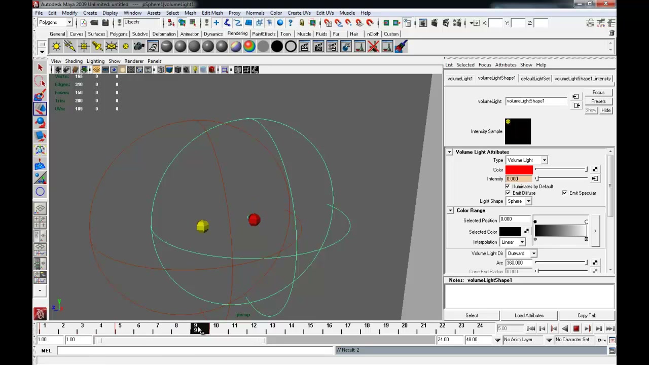 ทำไฟคริสมาสใน MAYA - ภาพประกอบช่วงลงมือทำขั้นตอนหลักของบทเรียน เพื่อให้เห็นเครื่องมือและตำแหน่งที่ใช้งาน