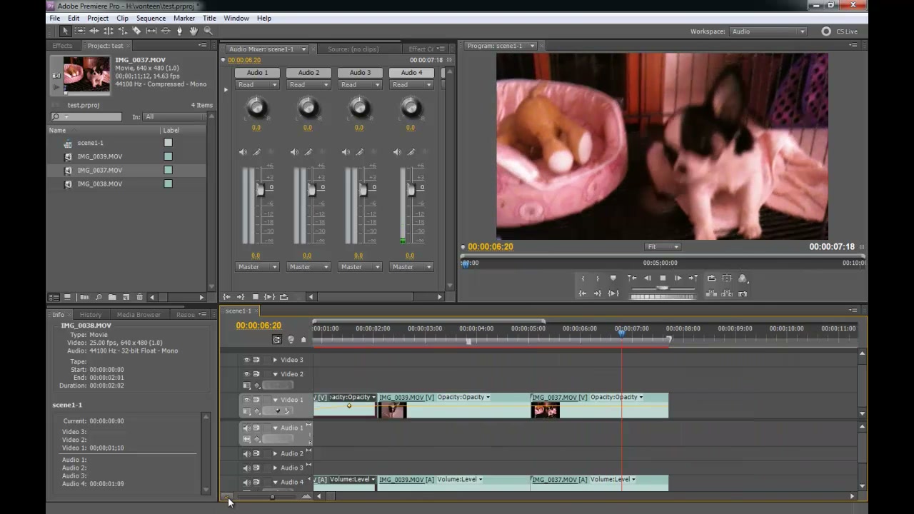 การเฟดวีดีโอใน Premiere Pro - ภาพช่วงตรวจผลลัพธ์หรือเตรียมนำงานไปใช้งานต่อหลังทำตามขั้นตอนเสร็จ