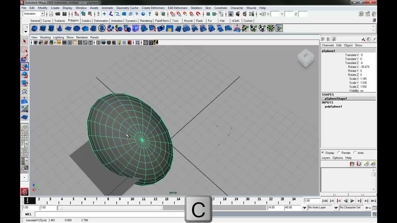 MESISE STUDIO MAYA BASIC / สอนมายาพื้นฐาน 2 - ภาพประกอบช่วงลงมือทำขั้นตอนหลักของบทเรียน เพื่อให้เห็นเครื่องมือและตำแหน่งที่ใช้งาน