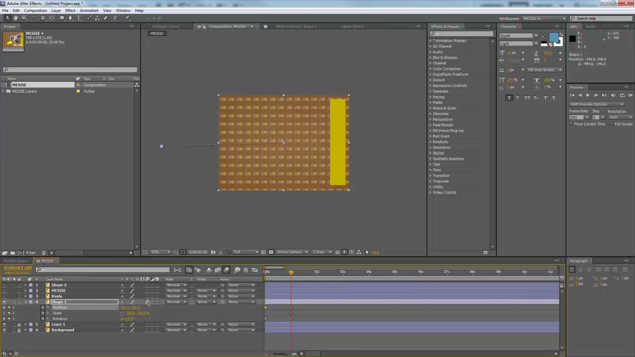 Photoshop (PSD) TO AFTER EFFECT (COMP) - ภาพประกอบช่วงลงมือทำขั้นตอนหลักของบทเรียน เพื่อให้เห็นเครื่องมือและตำแหน่งที่ใช้งาน