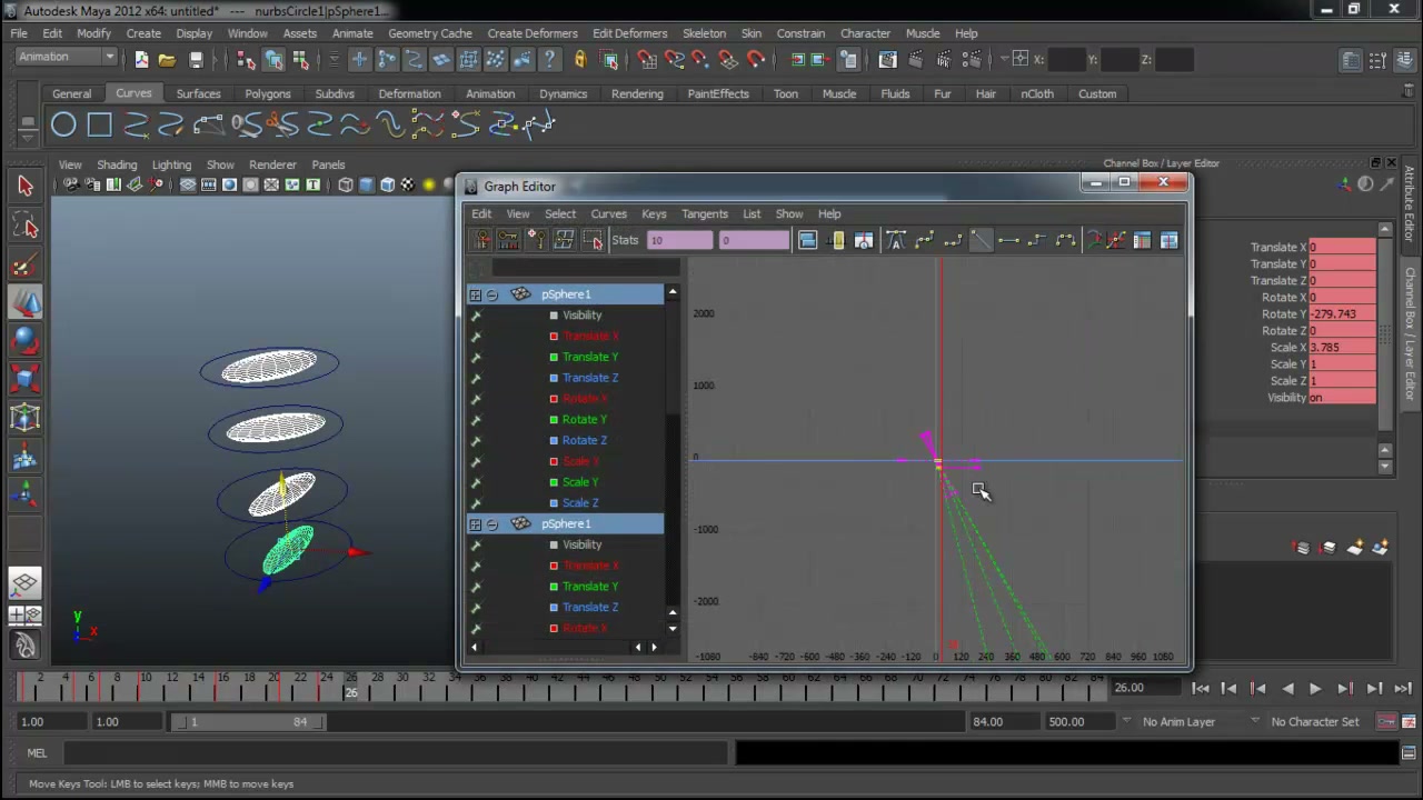 สอนมายา Duplicate input graph - ภาพช่วงตรวจผลลัพธ์หรือเตรียมนำงานไปใช้งานต่อหลังทำตามขั้นตอนเสร็จ