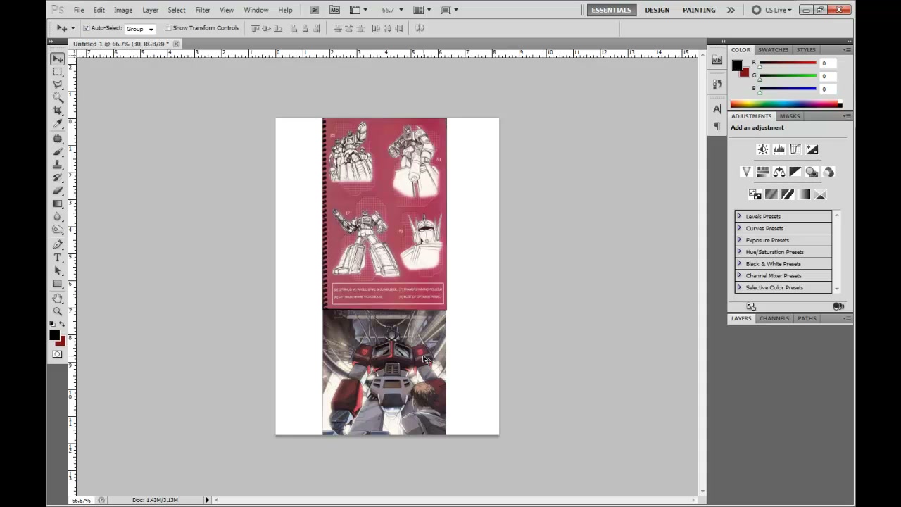 สอน PHOTOSHOP เบสิคโคตร ๆ - ตัวอย่างหน้าจอระหว่างเตรียมงานหรือเลือกส่วนที่ต้องปรับแต่งในวิดีโอ
