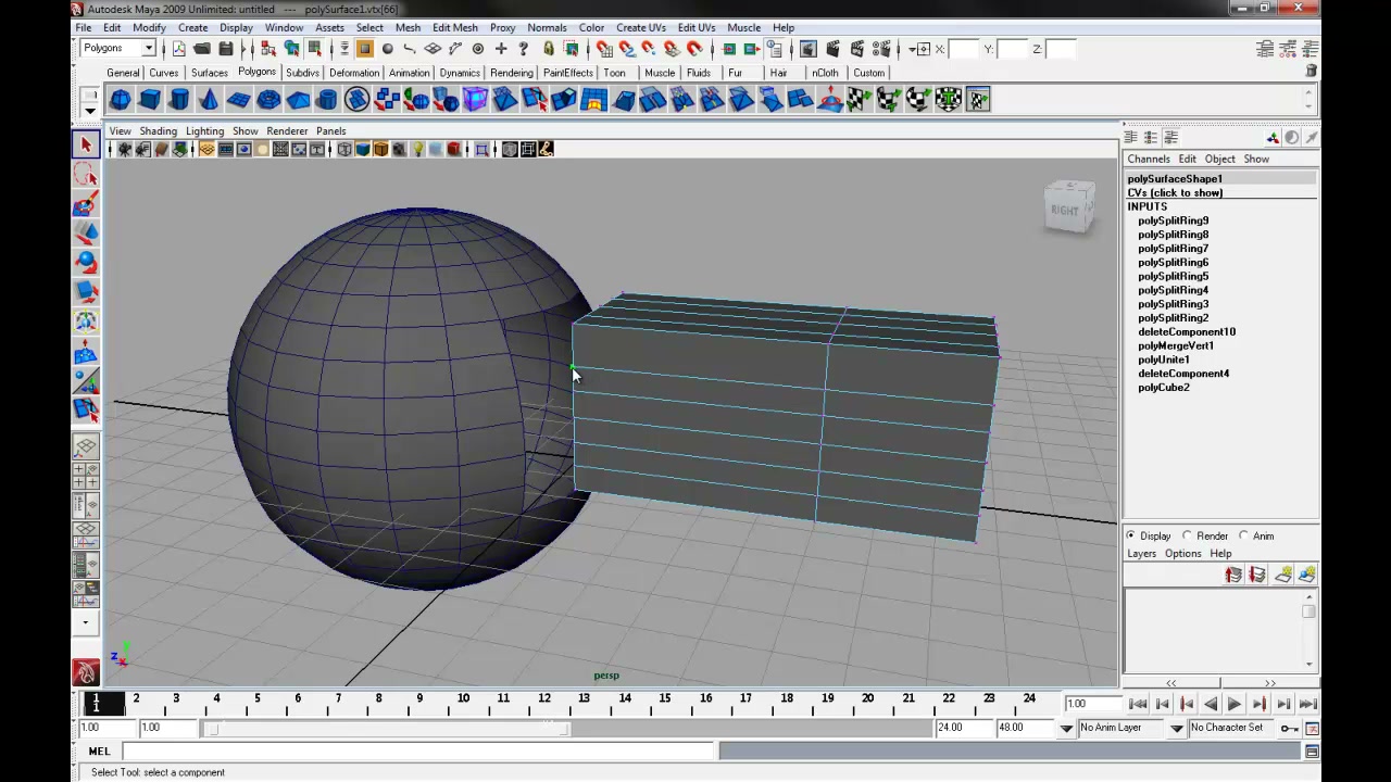 MESISE STUDIO MAYA BASIC / สอนมายาพื้นฐาน 5 - ภาพประกอบช่วงลงมือทำขั้นตอนหลักของบทเรียน เพื่อให้เห็นเครื่องมือและตำแหน่งที่ใช้งาน